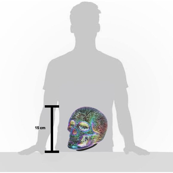 🆕Skull Table Lamp Battery Halloween Decor for Room Gothic Style LED Lamp - Picture 7 of 7